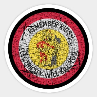 vintage reddy remember kids will kill you Sticker